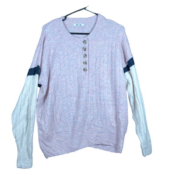 Madewell Womens Sweater Purple Pullover Henley Wool Alpaca Blend Soft Stretch S - Picture 1 of 13